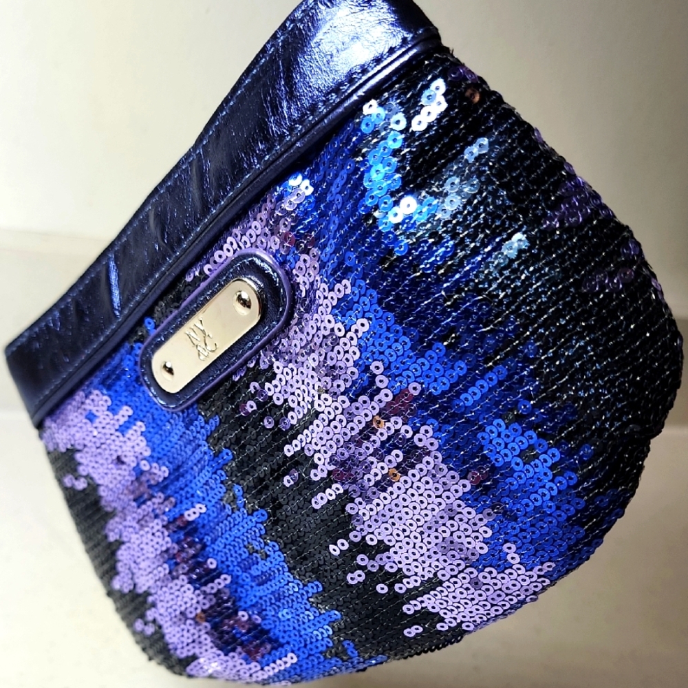 Sequin Evening Bag. Blue, Black, and Purple. NY & Co New With Tags